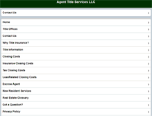 Tablet Screenshot of agent-title-services.com